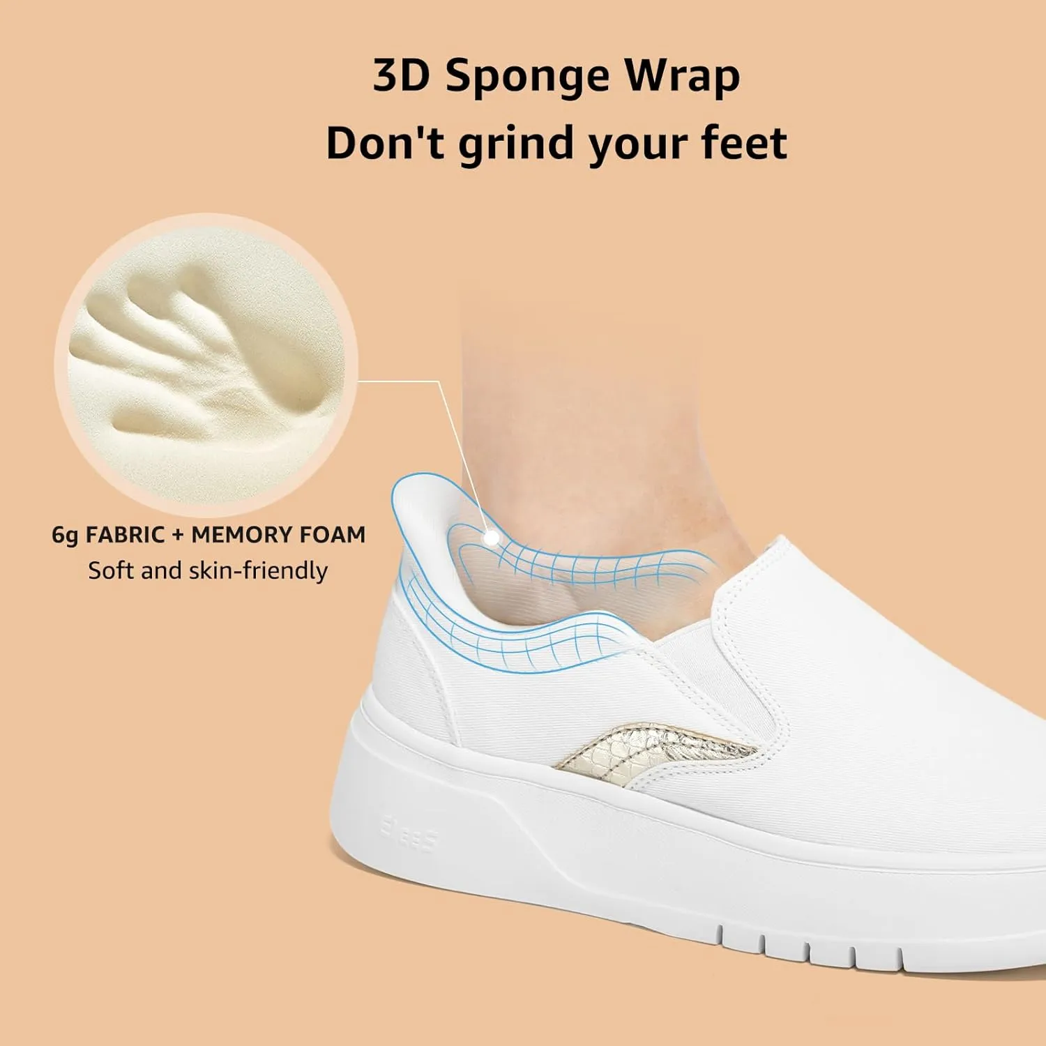 STQ Slip on Platform Sneakers for Womens Slip On Shoes Comfortable Casual Shoes