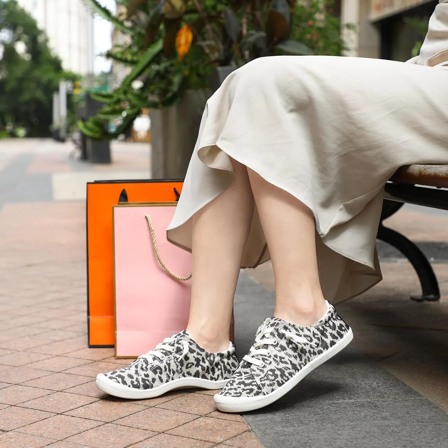 STQ Women Slip On Sneakers, Comfortable Casual Canvas Shoes
