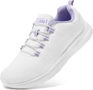 STQ Womens Walking Shoes Slip On Mesh Sneakers Lightweight Comfortable Arch Support