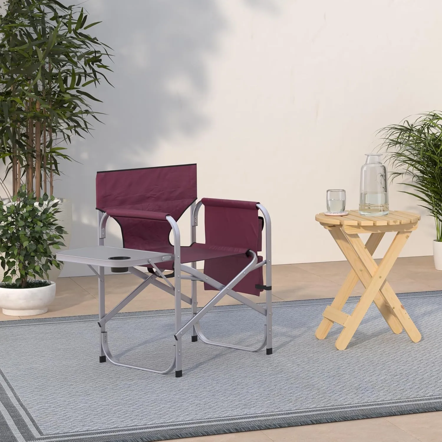 Stylish Camping Full Back Folding Director's Chair