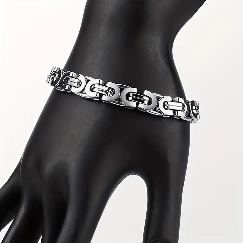 Stylish Stainless Steel Flat Chain Set