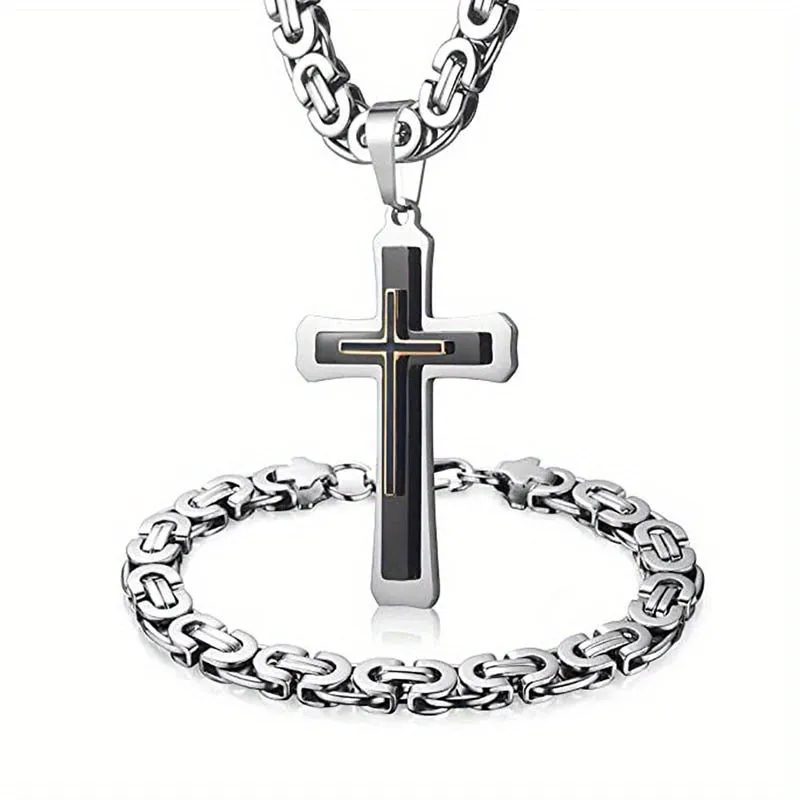 Stylish Stainless Steel Flat Chain Set