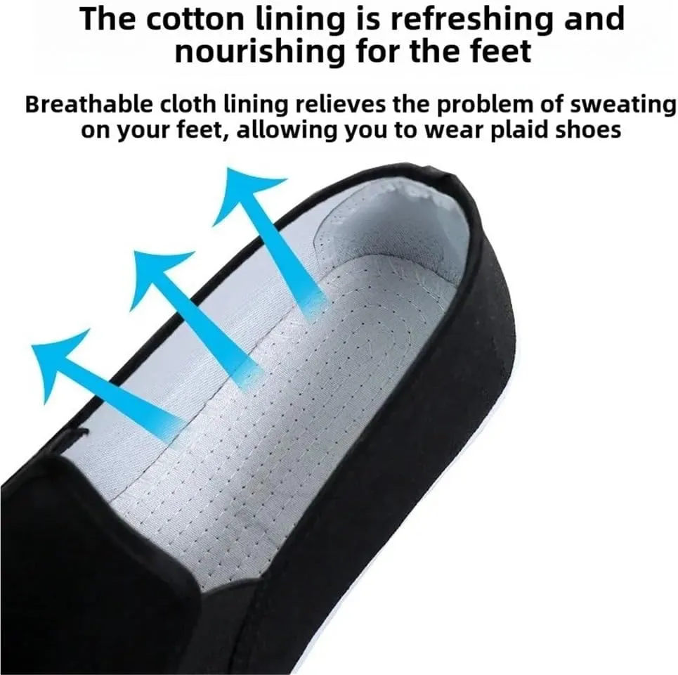 Summer Casual Men's Shoes Beijing Cloth Shoes Anti-Slip Wear-Resistant Comfortable Breathable Chinese(Yellow Background,35 EU)