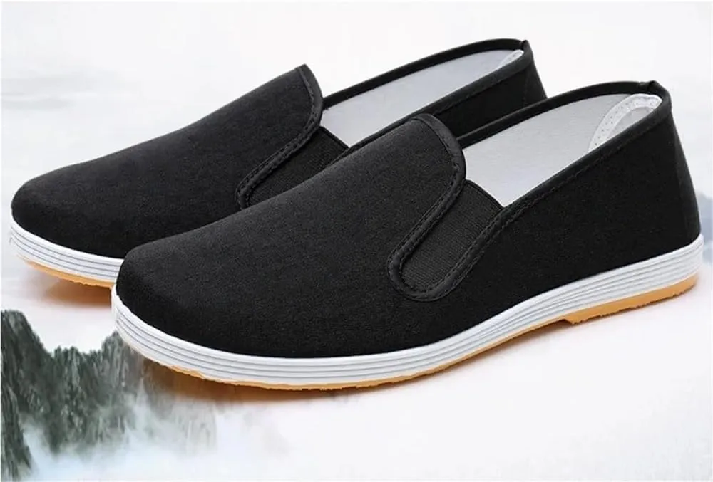 Summer Casual Men's Shoes Beijing Cloth Shoes Anti-Slip Wear-Resistant Comfortable Breathable Chinese(Yellow Background,35 EU)