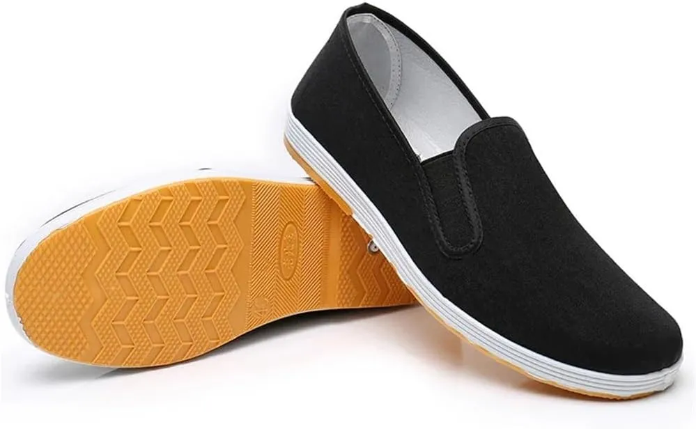 Summer Casual Men's Shoes Beijing Cloth Shoes Anti-Slip Wear-Resistant Comfortable Breathable Chinese(Yellow Background,35 EU)