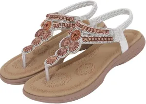Summer women's large-sized sandals, casual flat shoes, toe clippers, outdoor beach shoes