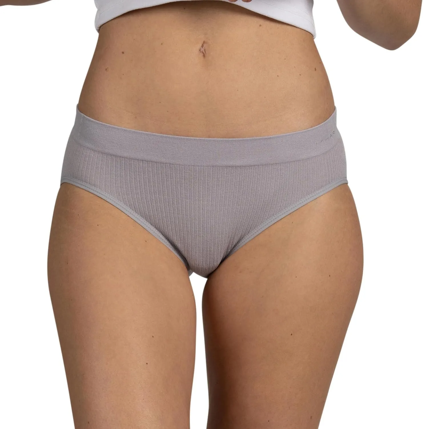 TAHARI Women's 5-Pack Seamless Bikini Hipster Underwear Invisible No Show Nylon Spandex Women Panties