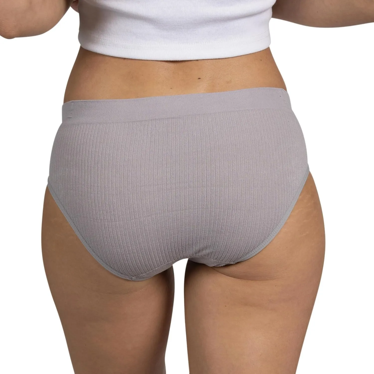 TAHARI Women's 5-Pack Seamless Bikini Hipster Underwear Invisible No Show Nylon Spandex Women Panties