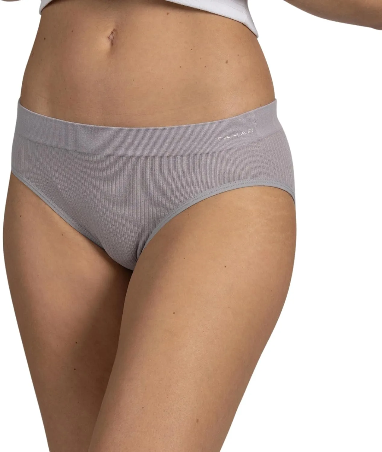 TAHARI Women's 5-Pack Seamless Bikini Hipster Underwear Invisible No Show Nylon Spandex Women Panties
