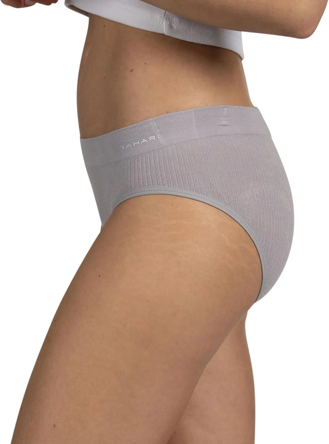 TAHARI Women's 5-Pack Seamless Bikini Hipster Underwear Invisible No Show Nylon Spandex Women Panties