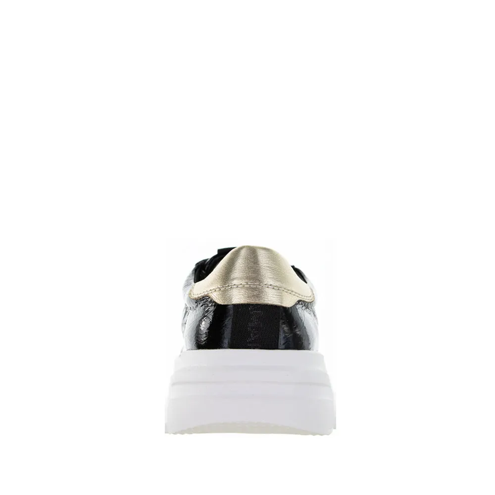 TAMARA LONDON BAILEY BLACK PAT GOLD