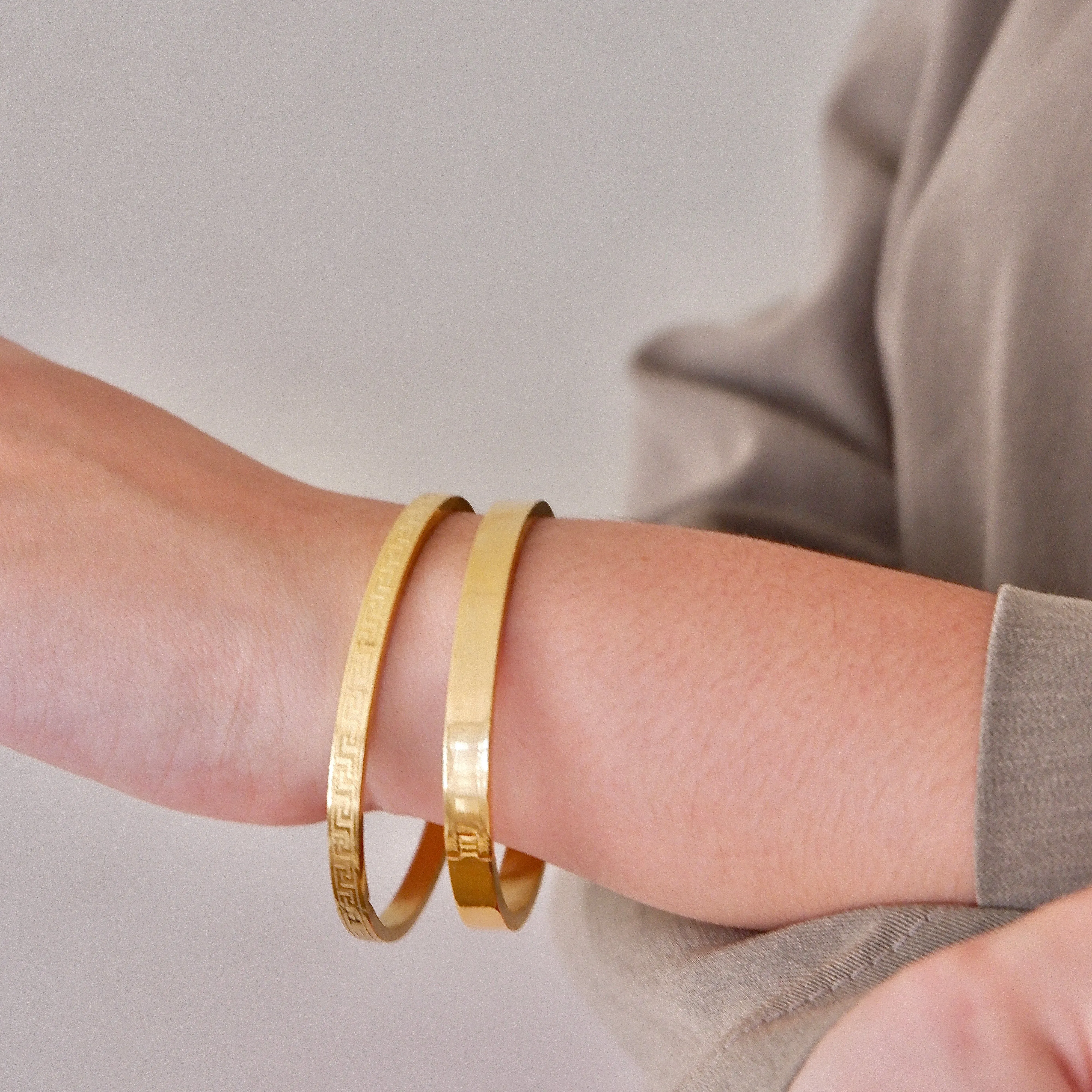 The Flat Thick Plain Bangle