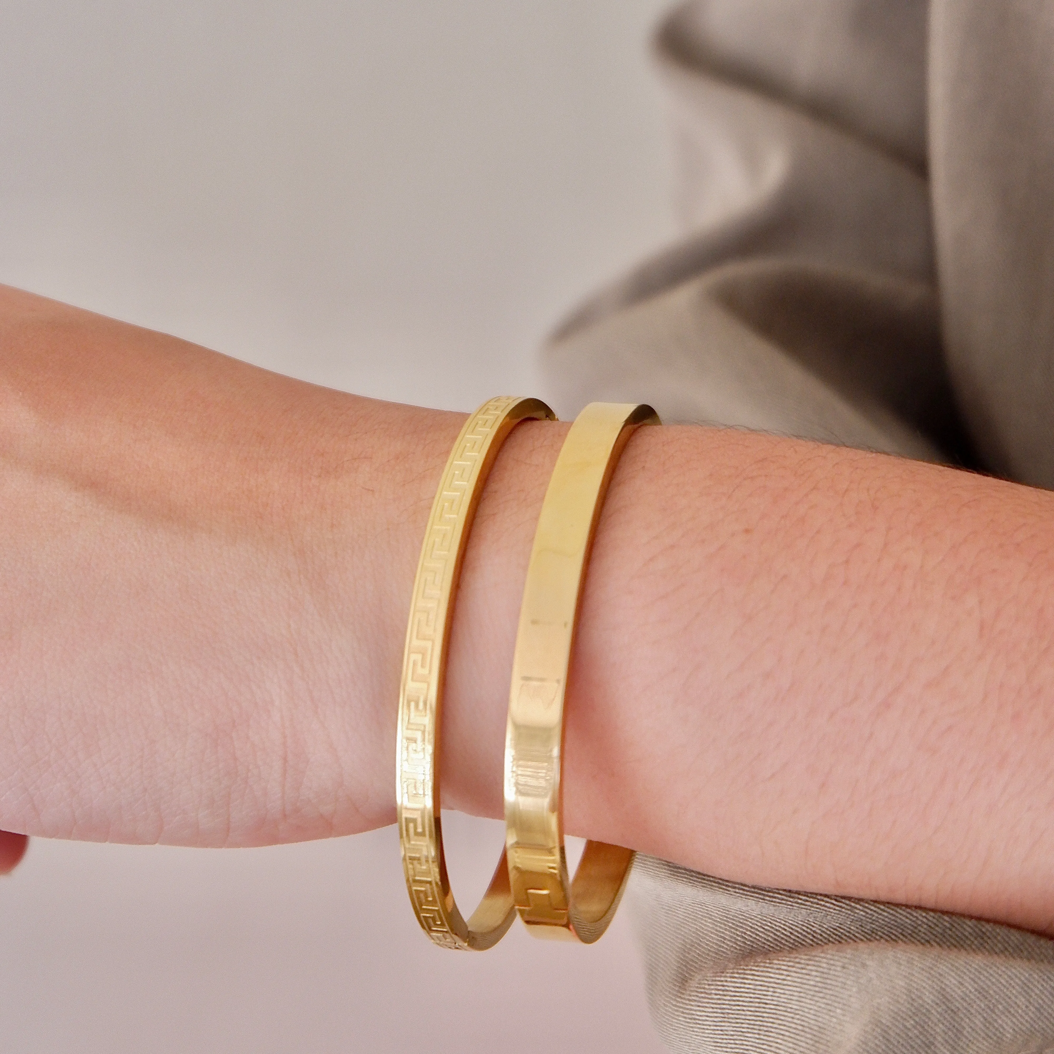 The Flat Thick Plain Bangle