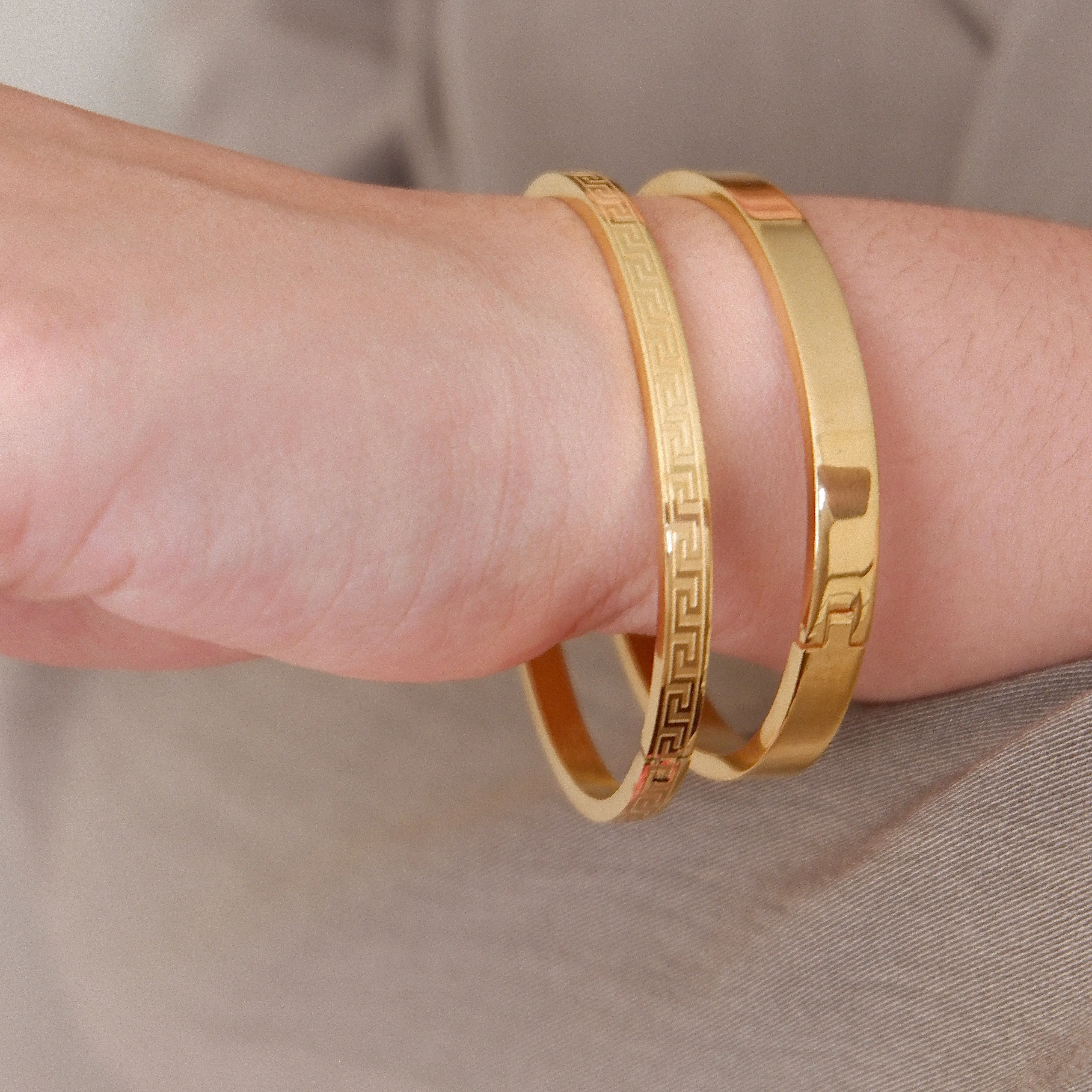 The Flat Thick Plain Bangle