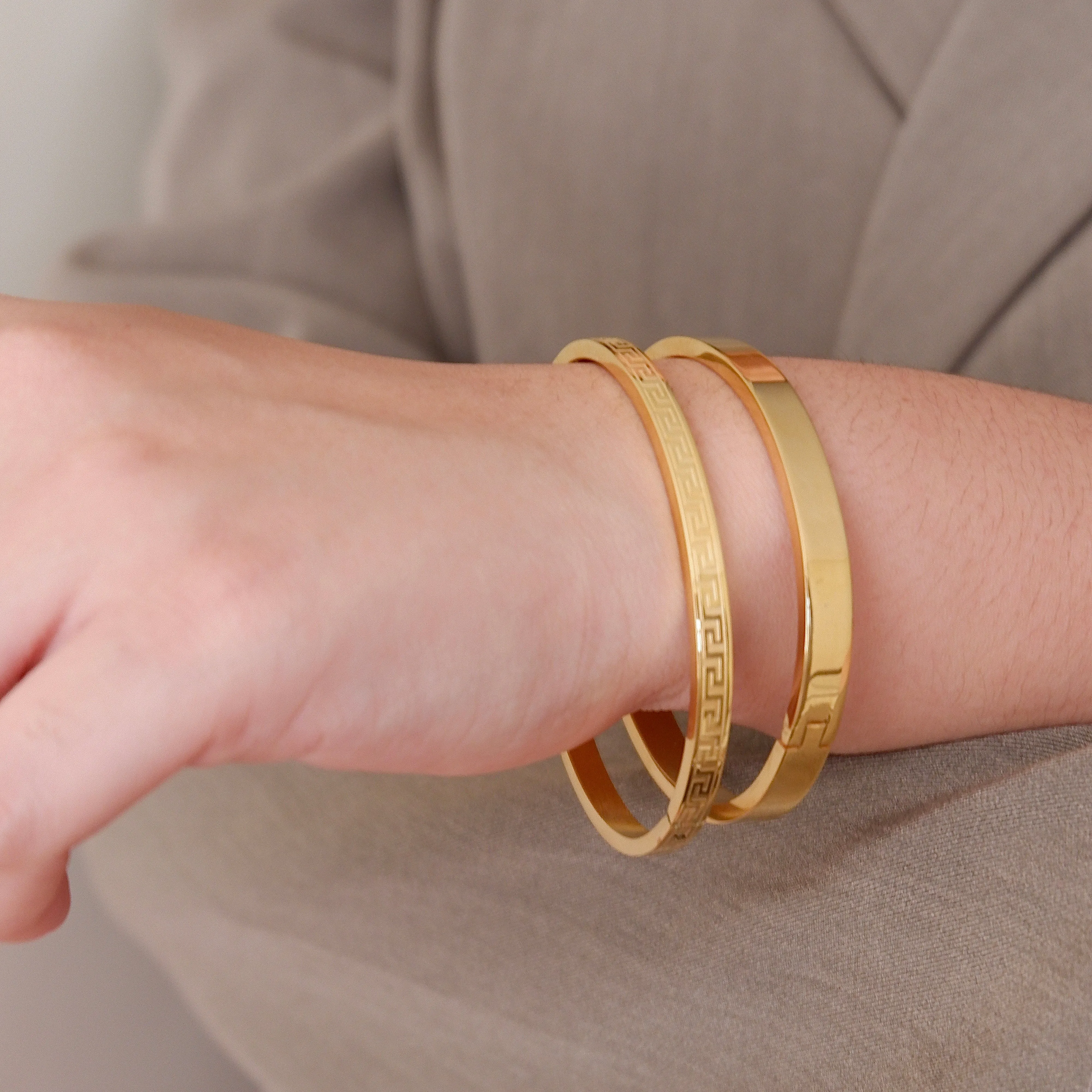 The Flat Thick Plain Bangle