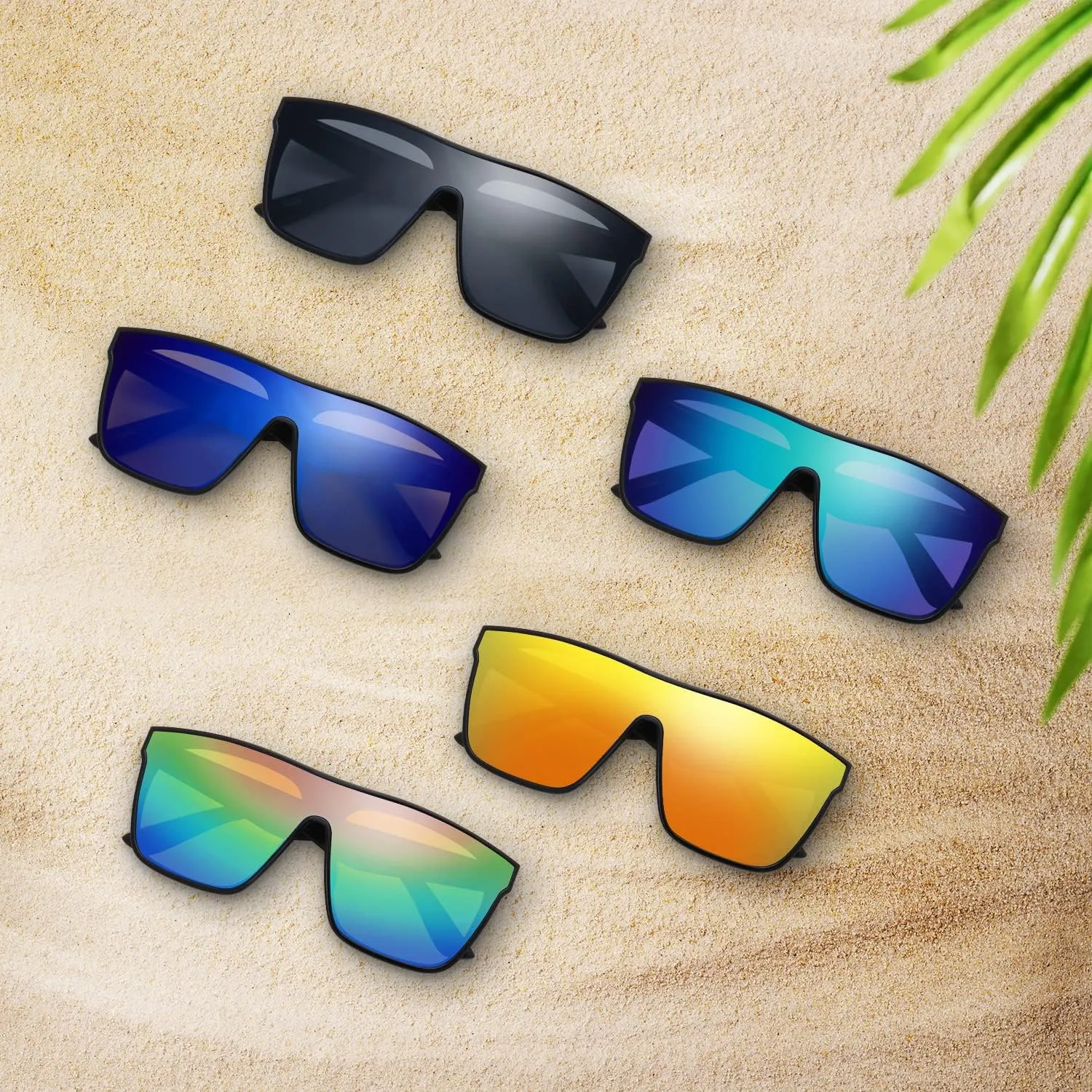 The Fresh Large Oversized Fashion Square Flat Top Sunglasses - Exquisite Packaging
