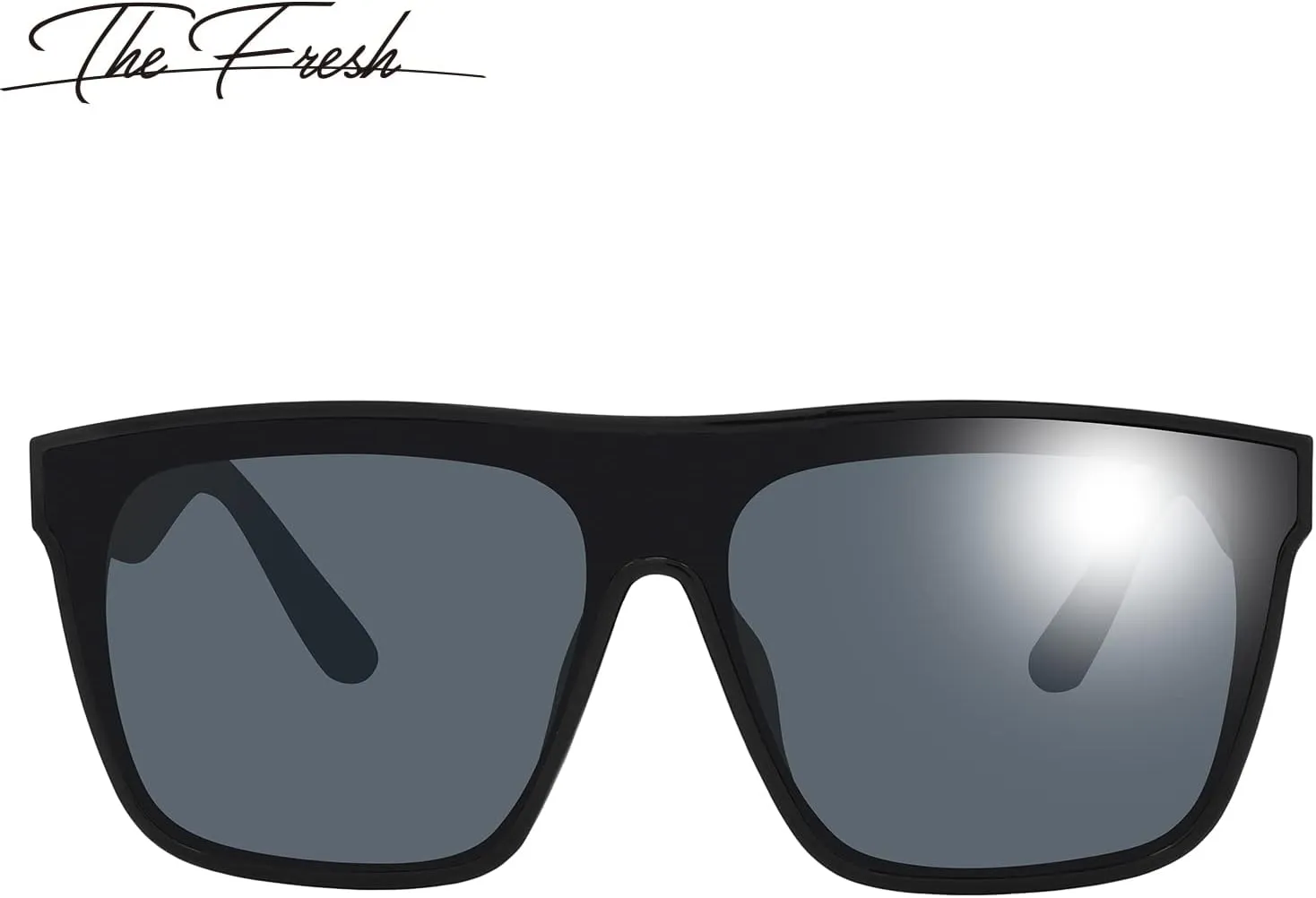The Fresh Large Oversized Fashion Square Flat Top Sunglasses - Exquisite Packaging