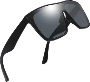 The Fresh Large Oversized Fashion Square Flat Top Sunglasses - Exquisite Packaging