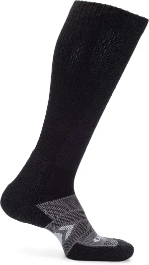 Thorlos Unisex Adult's 12 Hour Shift Thick Padded Over-The-Calf Work Socks, Black/Grey Large