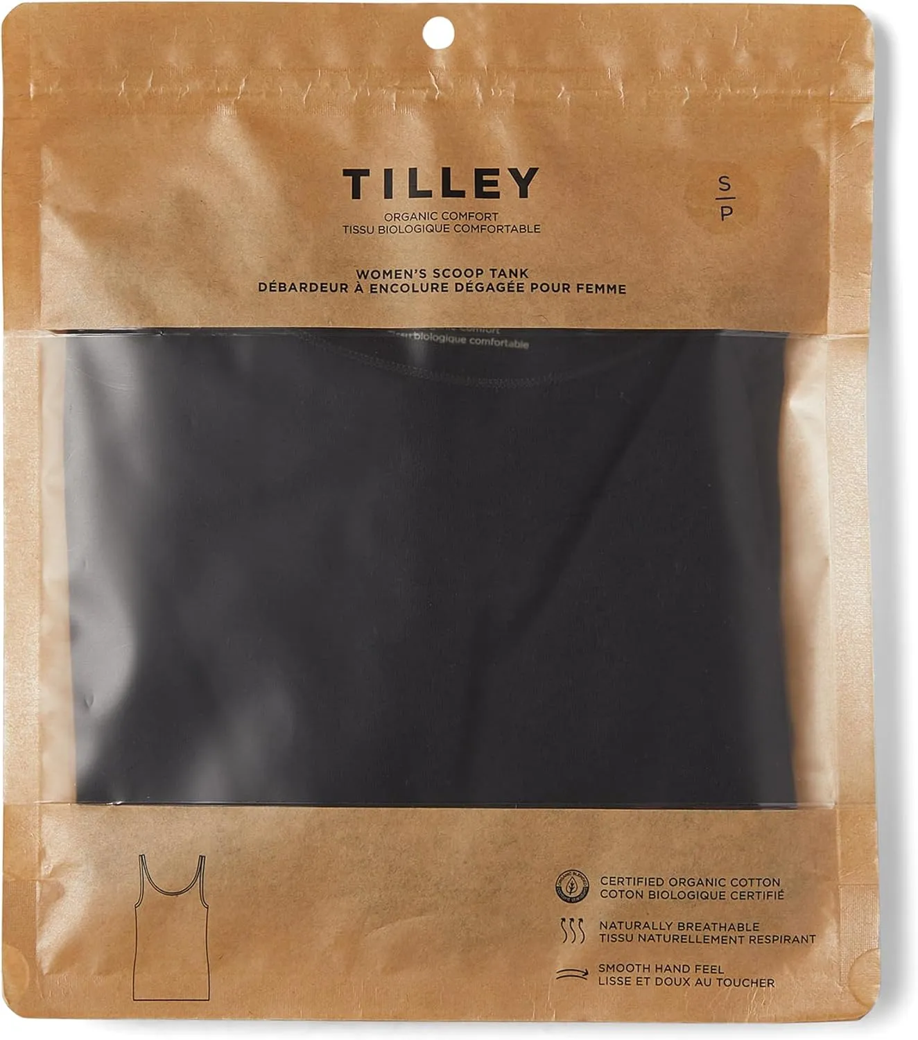 Tilley Women's Organic Cotton Scoop Neck Tank Top – Lightweight Soft Sleeveless Shirt for Layering, Travel & Everyday Comfort