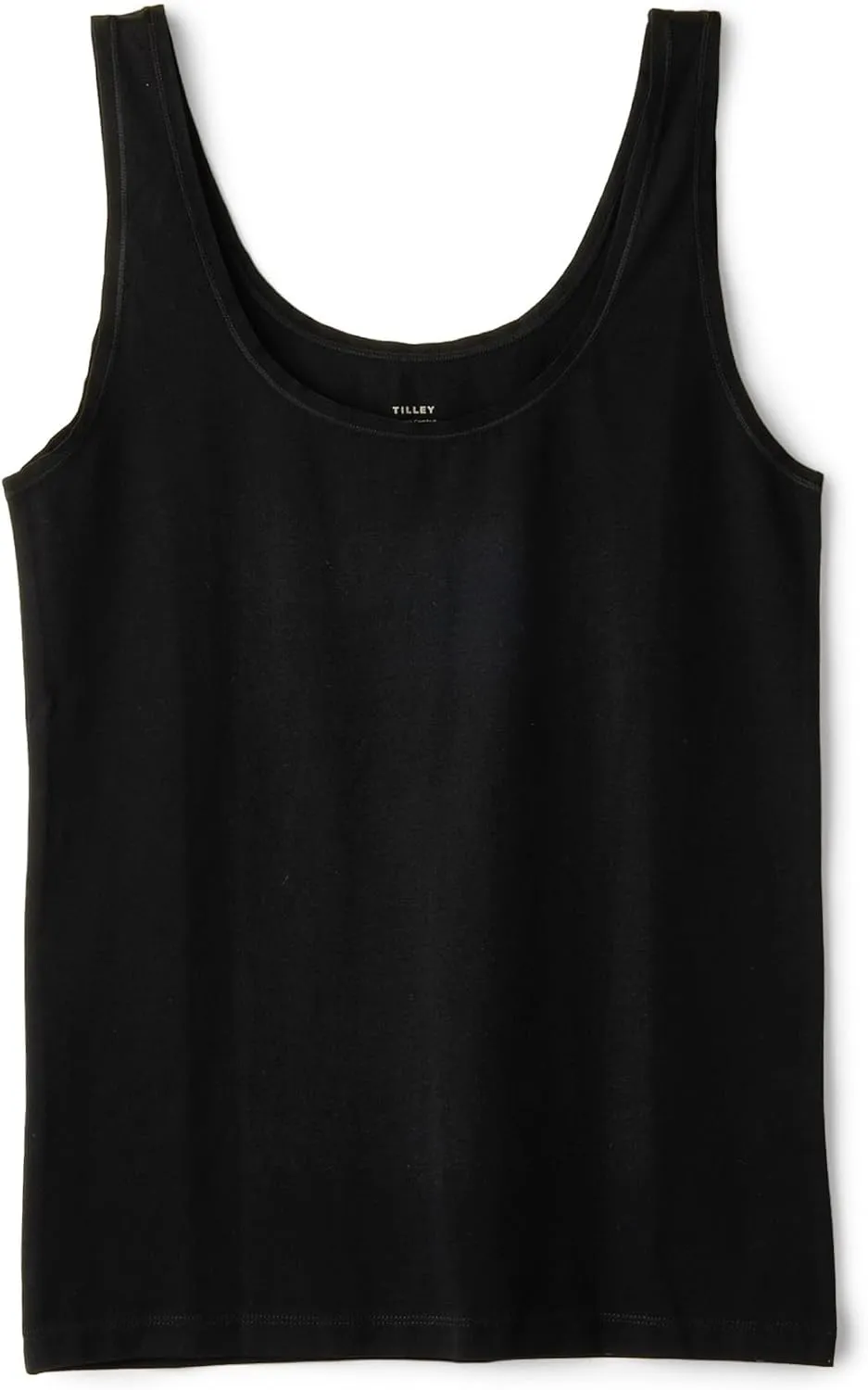 Tilley Women's Organic Cotton Scoop Neck Tank Top – Lightweight Soft Sleeveless Shirt for Layering, Travel & Everyday Comfort
