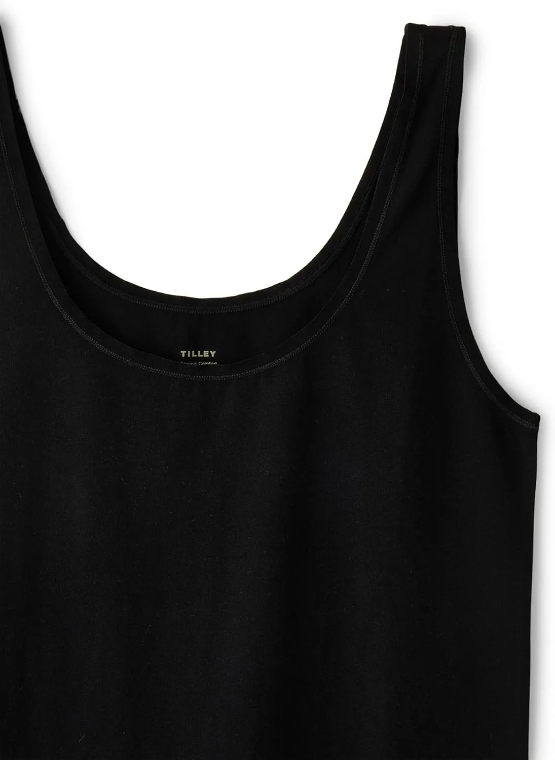Tilley Women's Organic Cotton Scoop Neck Tank Top – Lightweight Soft Sleeveless Shirt for Layering, Travel & Everyday Comfort