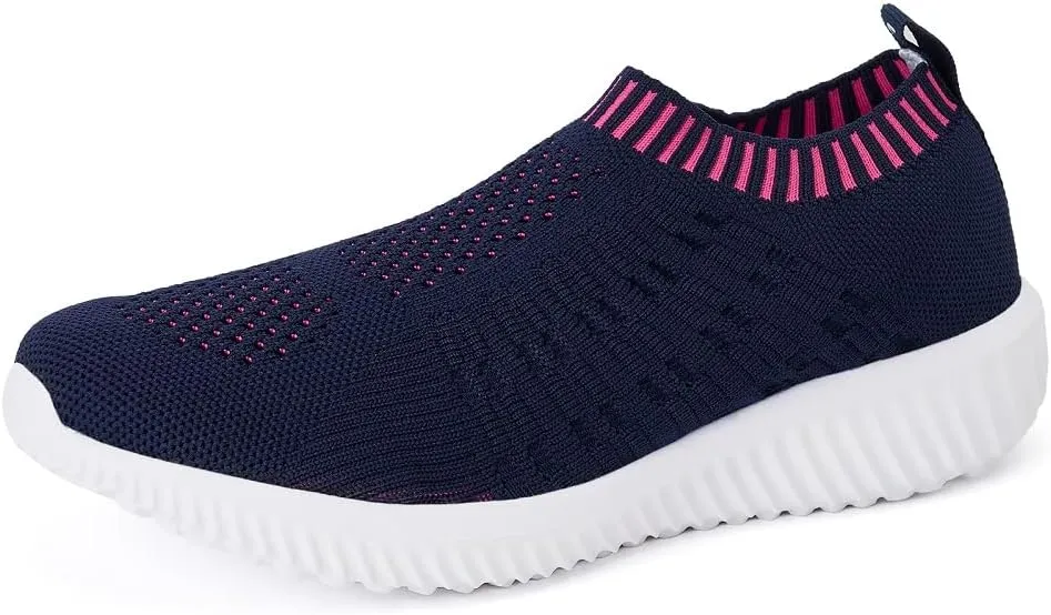 TIOSEBON Women's Athletic Walking Shoes Slip On Casual Mesh-Comfortable Tennis Workout Sneakers
