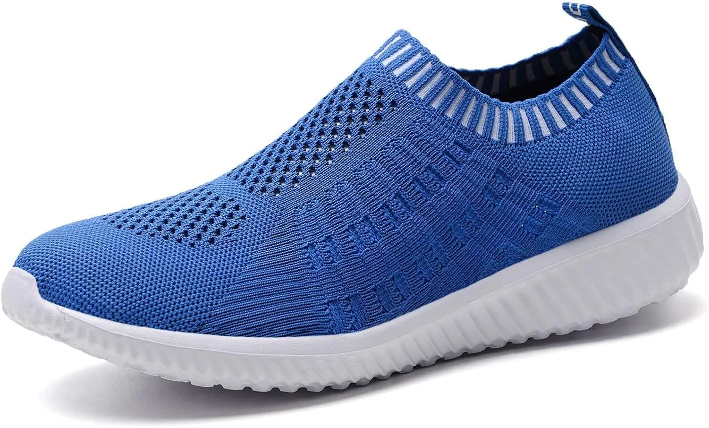 TIOSEBON Women's Athletic Walking Shoes Slip On Casual Mesh-Comfortable Tennis Workout Sneakers