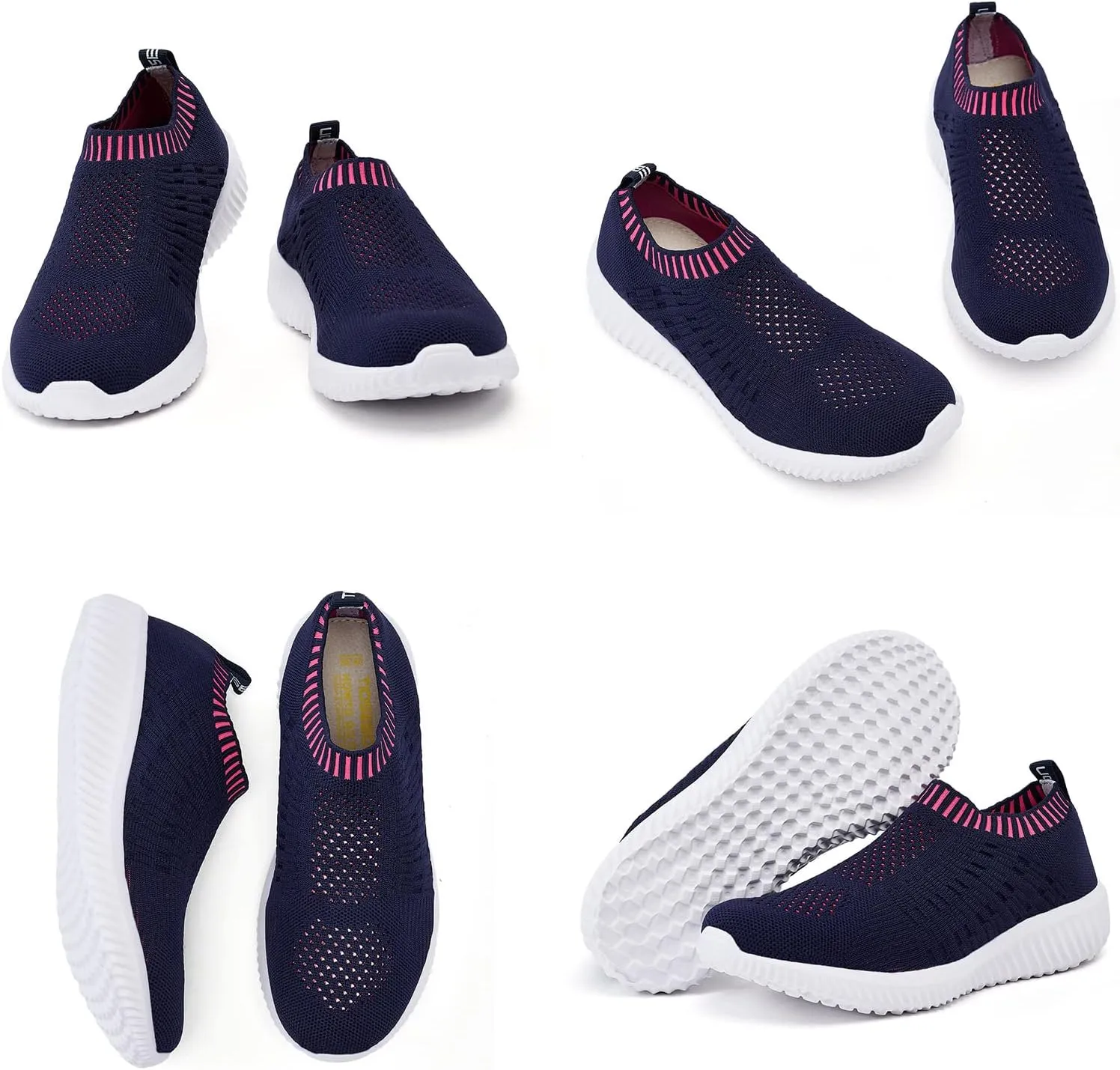 TIOSEBON Women's Athletic Walking Shoes Slip On Casual Mesh-Comfortable Tennis Workout Sneakers