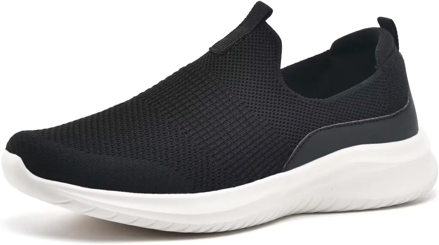 TIOSEBON Women's Walking Tennis Shoes Knit Slip on Mesh Comfortable Sneaker