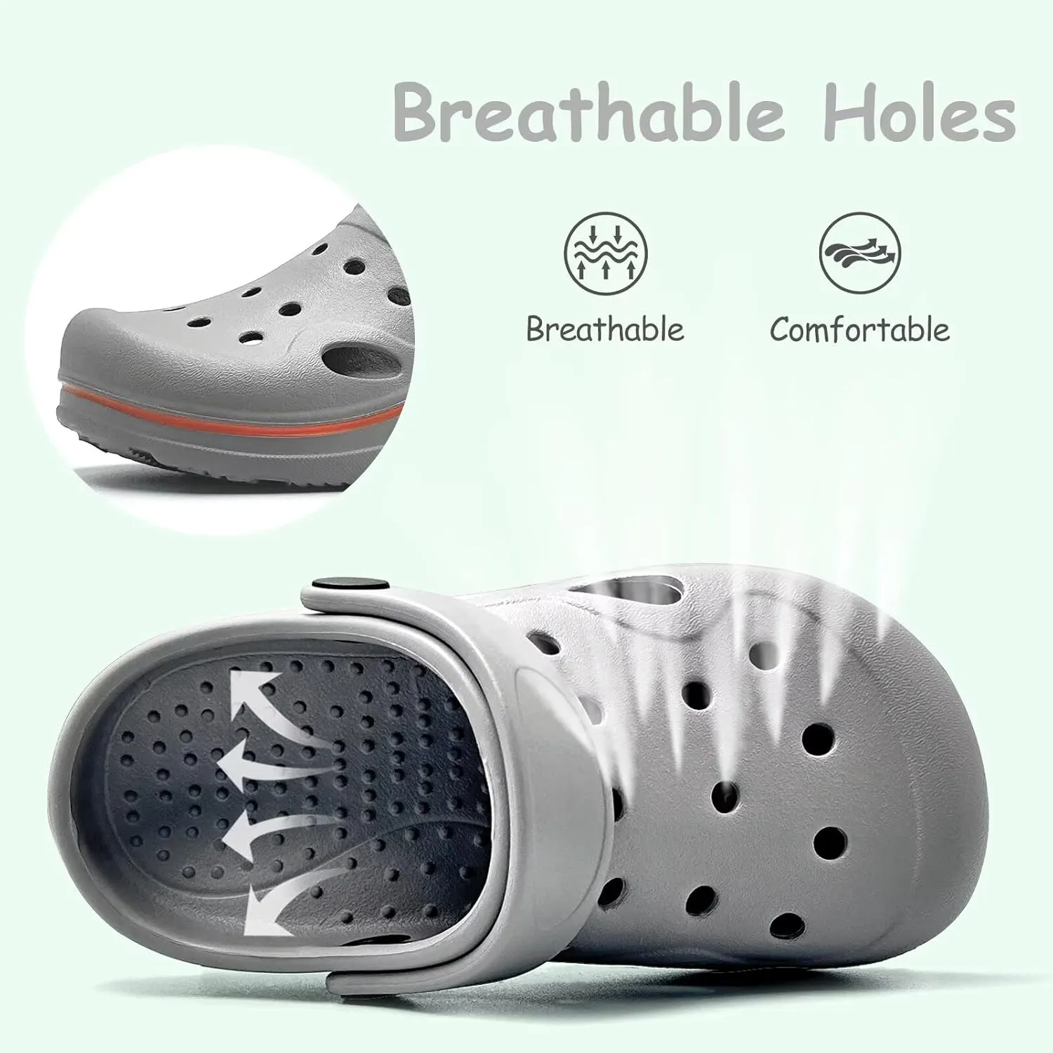 Toddler Girls Boys Clogs Classic Garden Shower Beach Pool Swim Slip on Sandals Slides Children Kid Cute Water Shoes