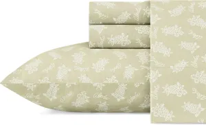Tommy Bahama - King Sheets, Cotton Percale Bedding Set, Crisp & Cool, Stylish Bedding Set (Aloha Pineapple Green, King)