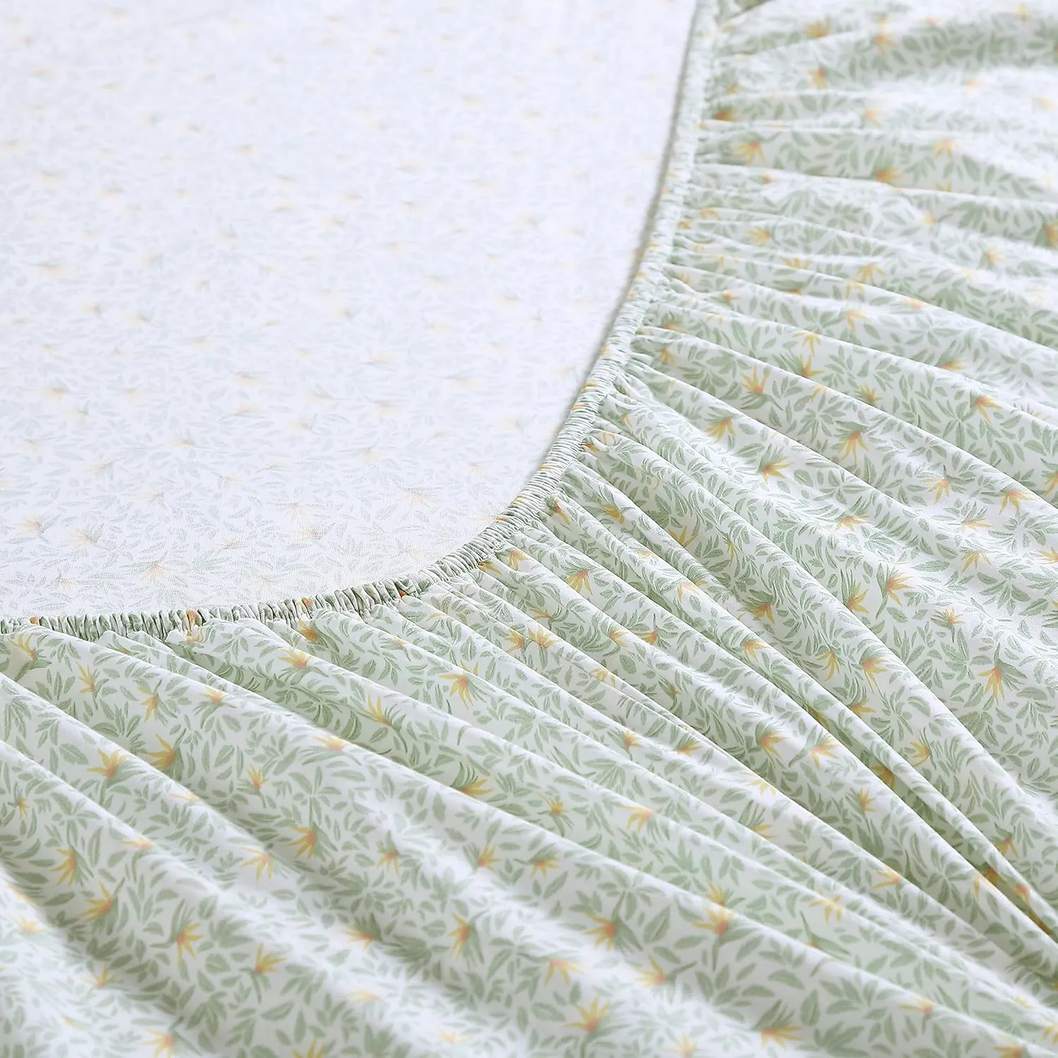 Tommy Bahama - King Sheets, Cotton Percale Bedding Set, Crisp & Cool, Stylish Bedding Set (Crane Flower Green, King)
