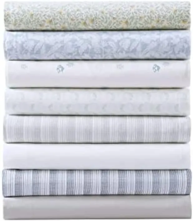 Tommy Bahama - King Sheets, Cotton Percale Bedding Set, Crisp & Cool, Stylish Bedding Set (Crane Flower Green, King)