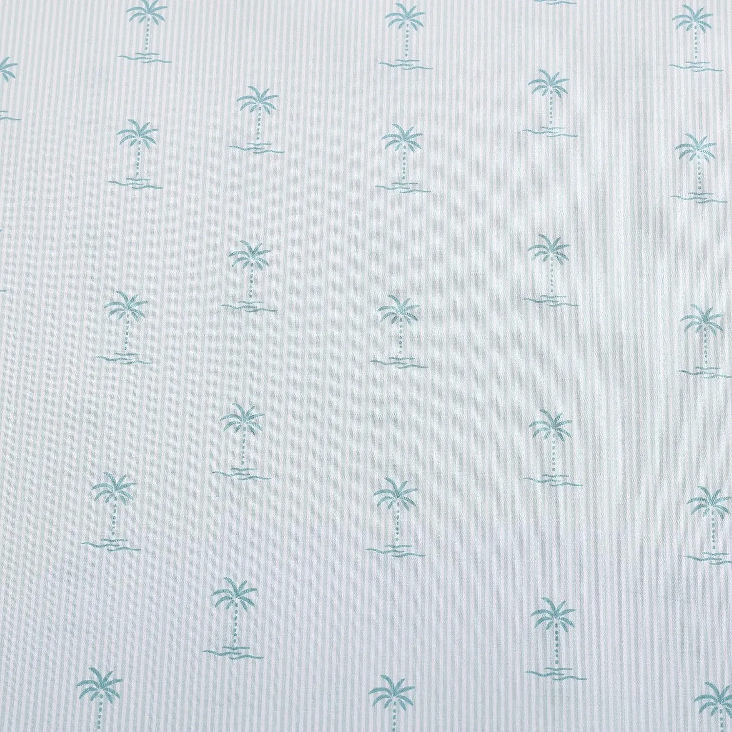 Tommy Bahama - King Sheets, Cotton Percale Bedding Set, Crisp & Cool, Stylish Bedding Set (Kaw Palms Blue, King)