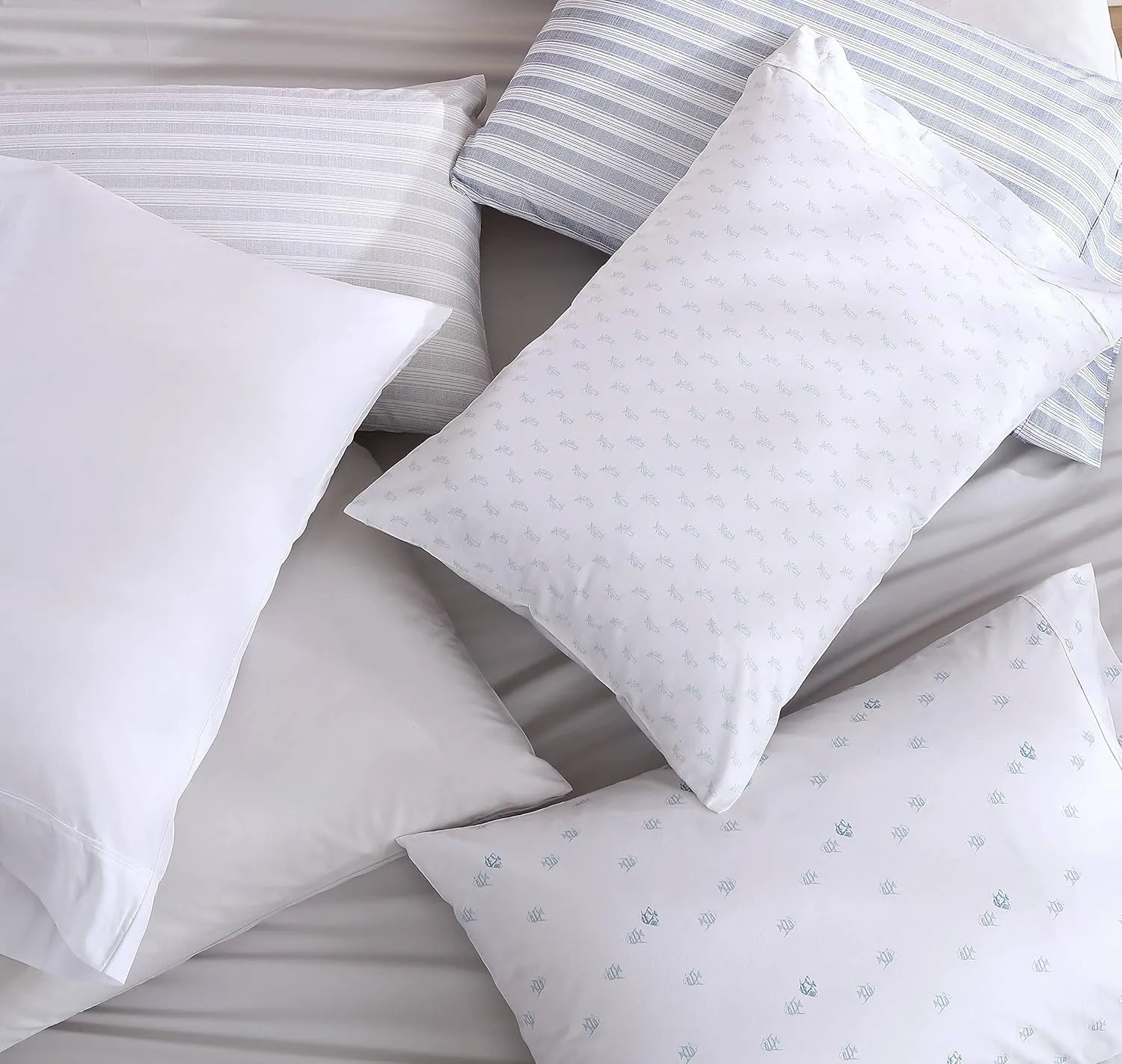 Tommy Bahama - Queen Sheets, Cotton Percale Bedding Set, Crisp & Cool, Stylish Bedding Set (Cool Zone White, Queen)