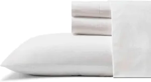 Tommy Bahama - Queen Sheets, Cotton Percale Bedding Set, Crisp & Cool, Stylish Bedding Set (Cool Zone White, Queen)