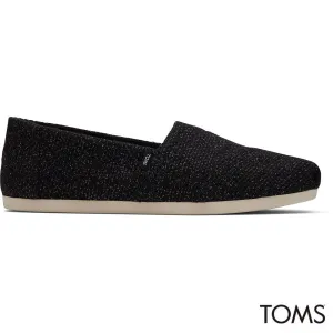 Toms Wmns Alpargata Black Sparkle Knit