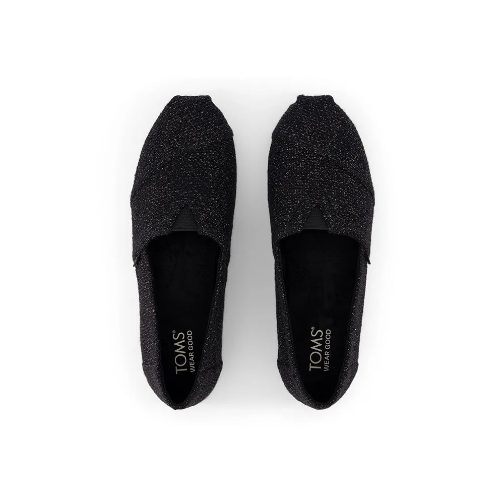 Toms Wmns Alpargata Black Sparkle Knit