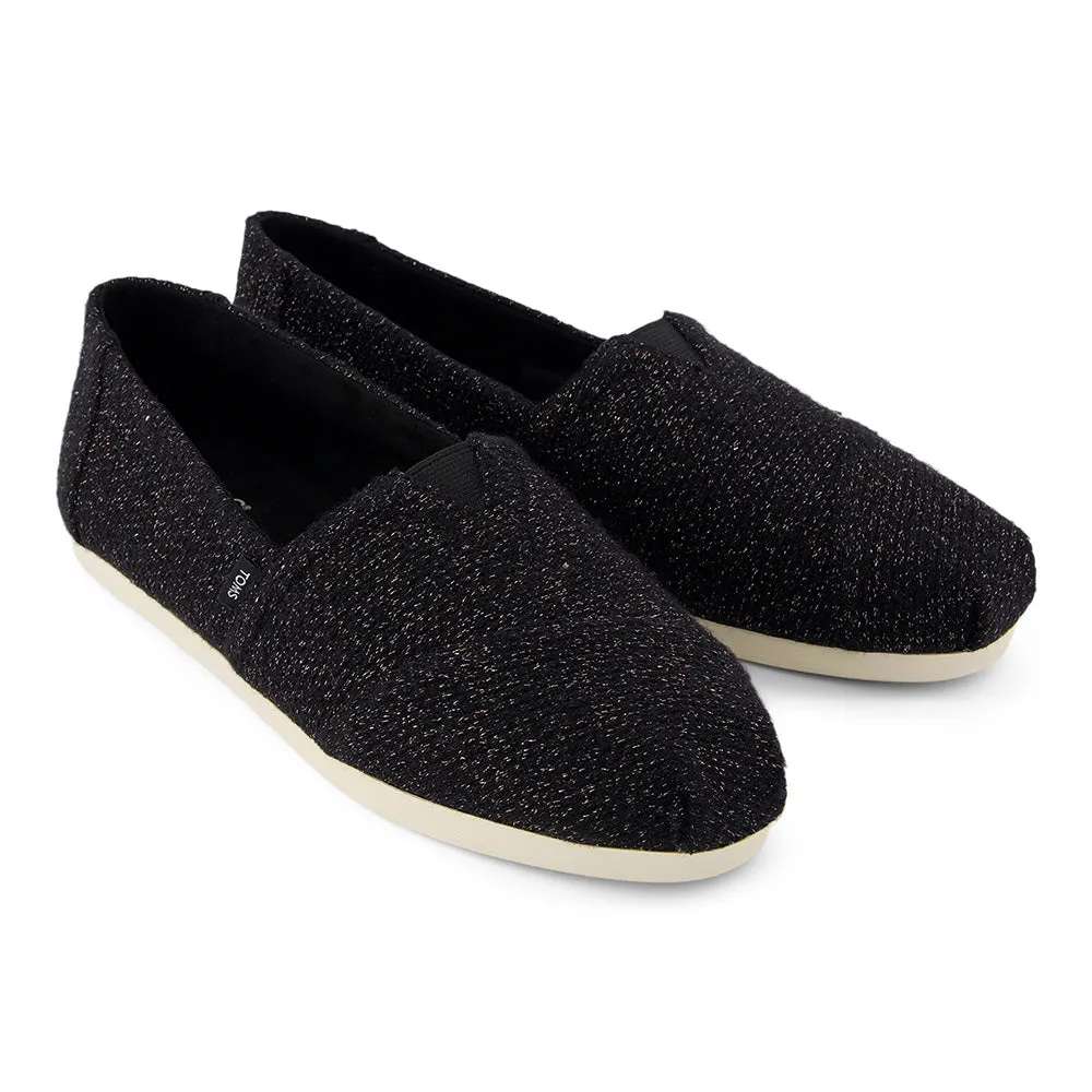 Toms Wmns Alpargata Black Sparkle Knit
