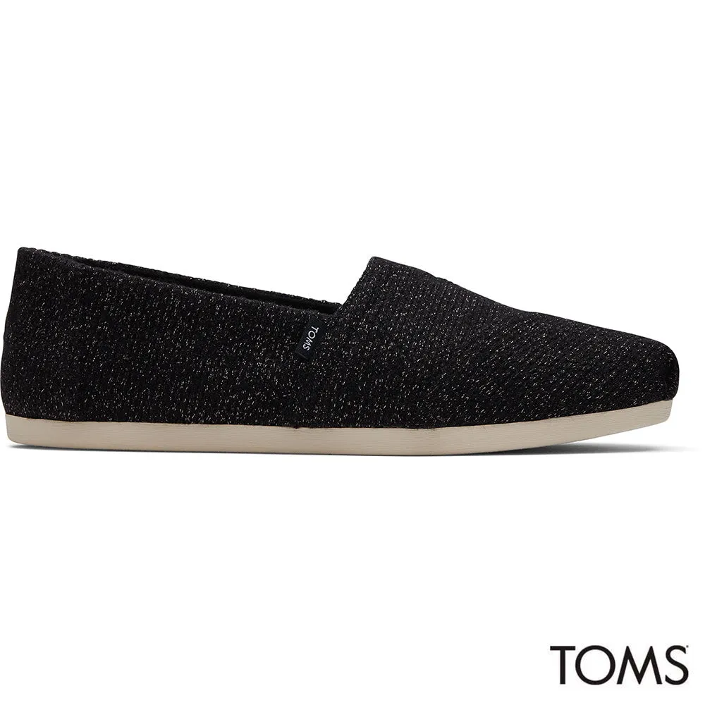 Toms Wmns Alpargata Black Sparkle Knit