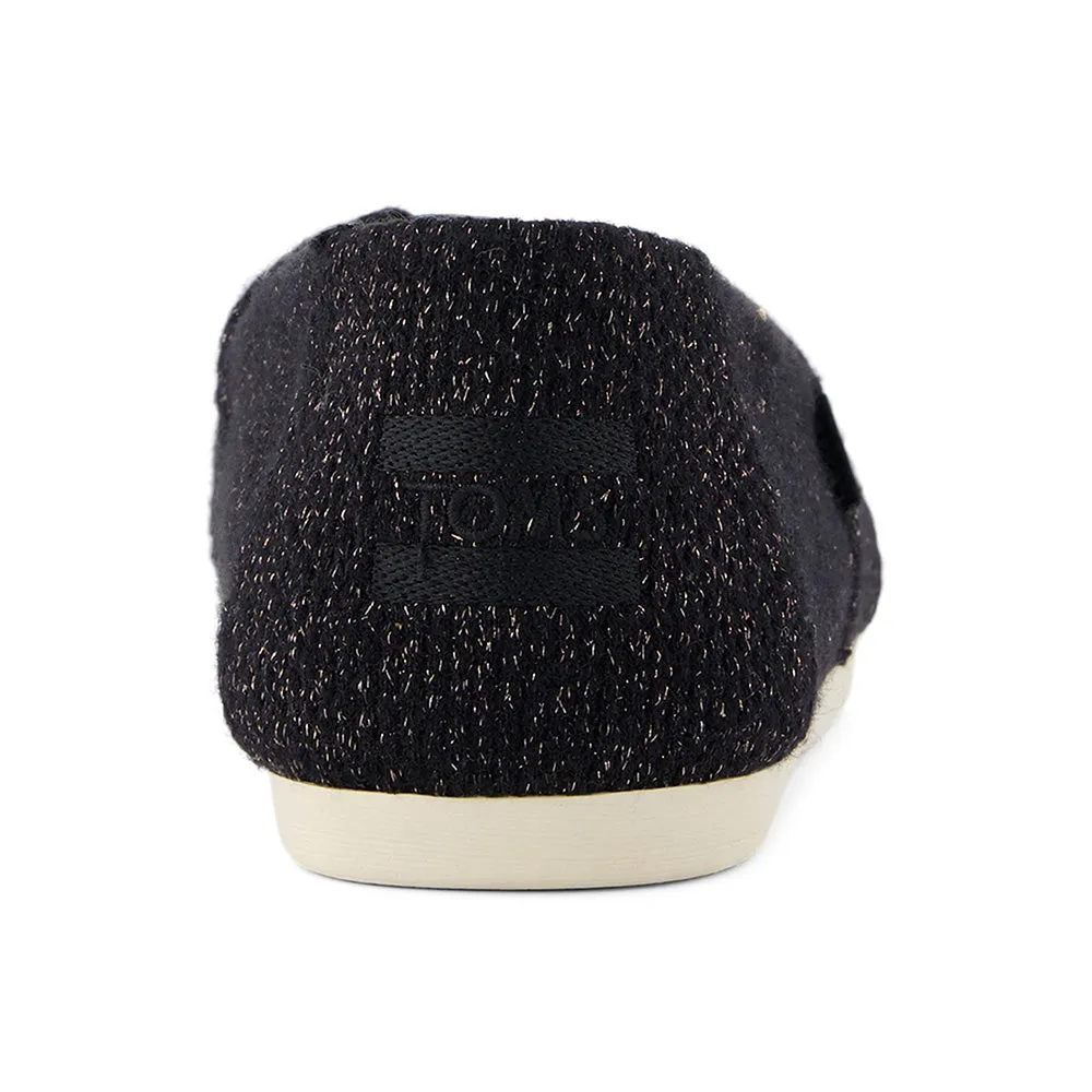 Toms Wmns Alpargata Black Sparkle Knit