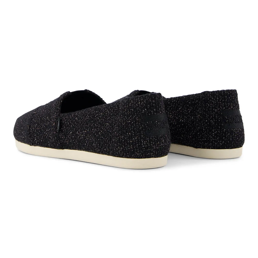 Toms Wmns Alpargata Black Sparkle Knit