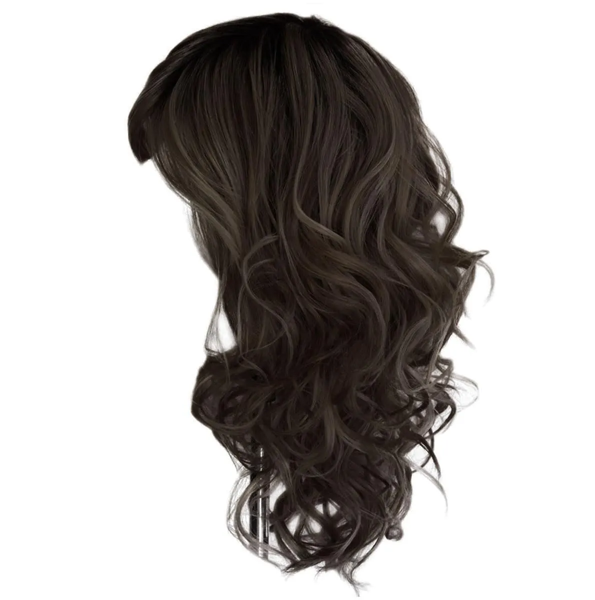 Toni Brattin Beachy Wave Wig - Shoulder Length Layered Waves & Airy Textured Ends - Heat-Friendly Synthetic Fiber Looks & Feels like Natural Hair - Adjustable & Comfortable (Dark Brown, Regular)