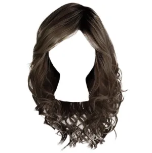 Toni Brattin Beachy Wave Wig - Shoulder Length Layered Waves & Airy Textured Ends - Heat-Friendly Synthetic Fiber Looks & Feels like Natural Hair - Adjustable & Comfortable (Dark Brown, Regular)