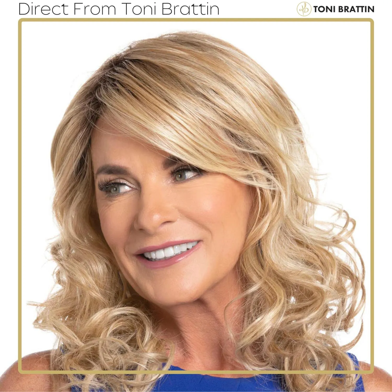 Toni Brattin Beachy Wave Wig - Shoulder Length Layered Waves & Airy Textured Ends - Heat-Friendly Synthetic Fiber Looks & Feels like Natural Hair - Adjustable & Comfortable (Light Grey, Regular)