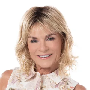 Toni Brattin Spectacular Wig - Shoulder-Length Layered Waves & a Soft, Airy Bang - Heat-Friendly Synthetic Fiber Looks & Feels like Natural Hair - Adjustable & Comfortable (Light Brown, Plus)