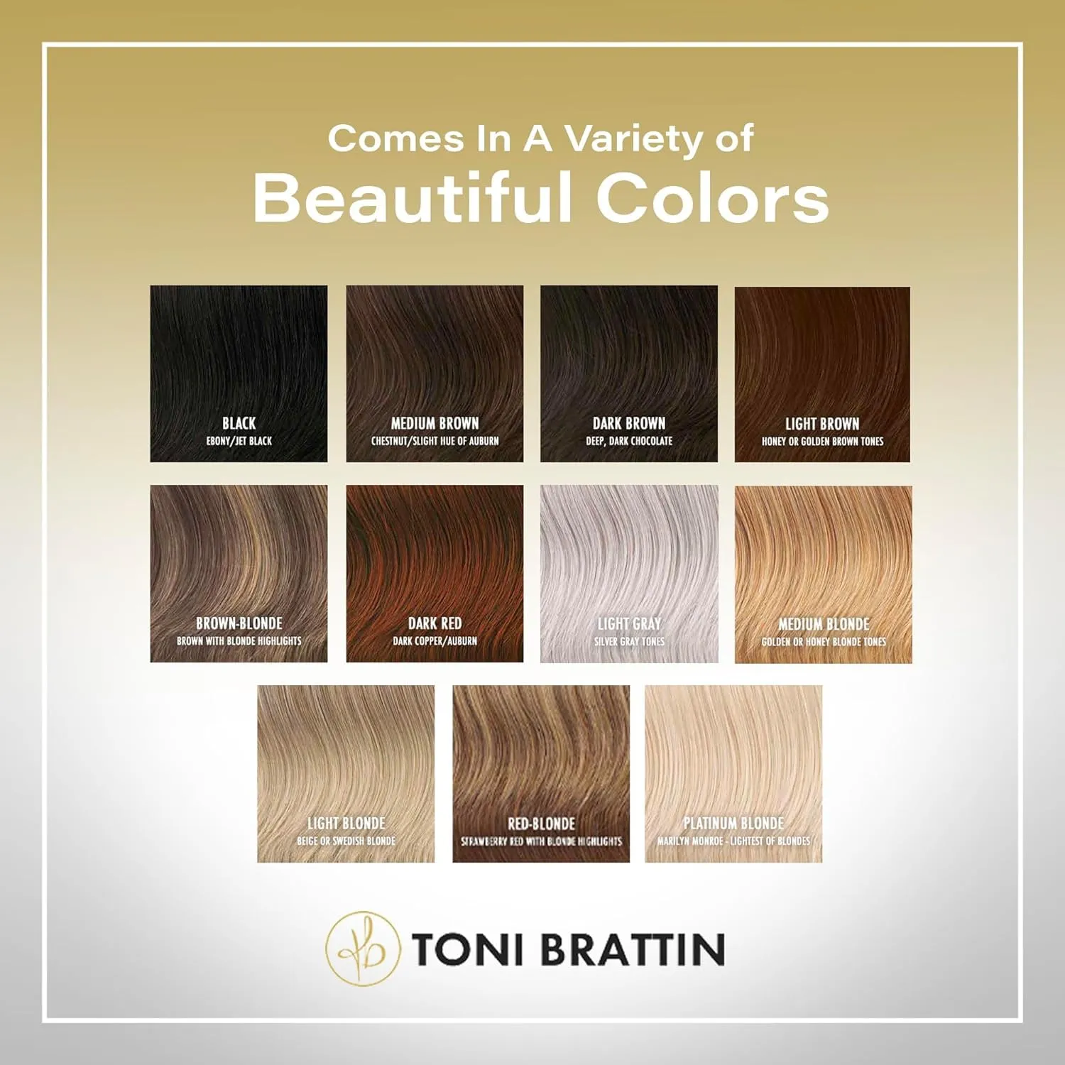 Toni Brattin Spectacular Wig - Shoulder-Length Layered Waves & a Soft, Airy Bang - Heat-Friendly Synthetic Fiber Looks & Feels like Natural Hair - Adjustable & Comfortable (Light Brown, Plus)