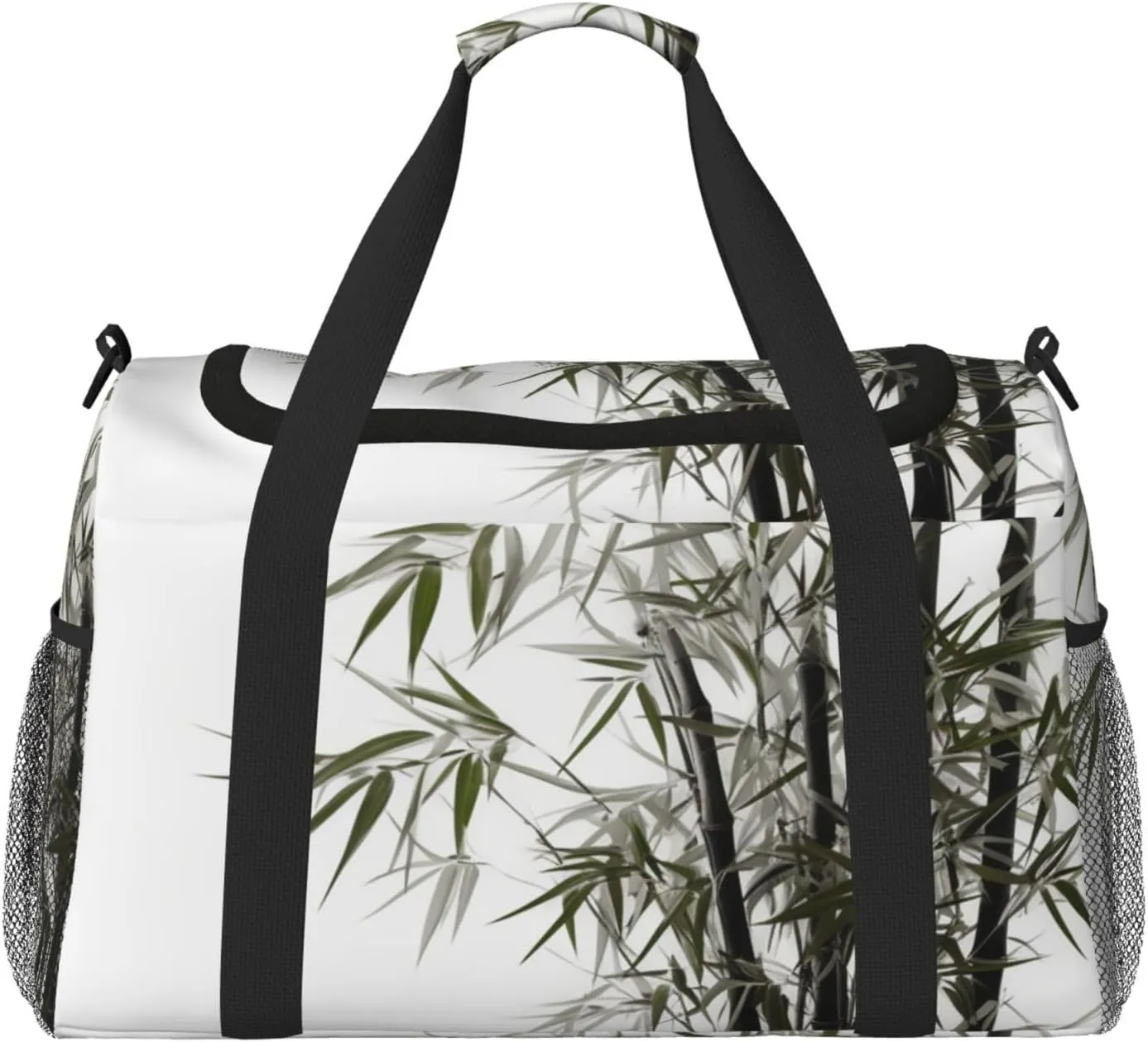 Travel Duffel Bag Lightweight Waterproof Carry On Tote Bag Foldable Weekender Overnight Bags Asian Bamboo Sport Gym Bag For Women Men