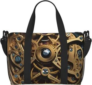 Travel Duffel Bags Personal Item Bag Carry on Luggage Bag Training Handbag Lightweight Waterproof Sports Gym Bag Cool Steampunk Gears Weekender Bag for Women Men